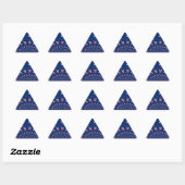 Sticker Triangulaire Belle Nouvelle-Zélande Drapeau Art Design (Feuille)