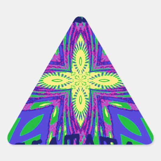 Sticker Triangulaire Belle Oeuvre Tropicale Hakuna Matata Kanga. (Devant)