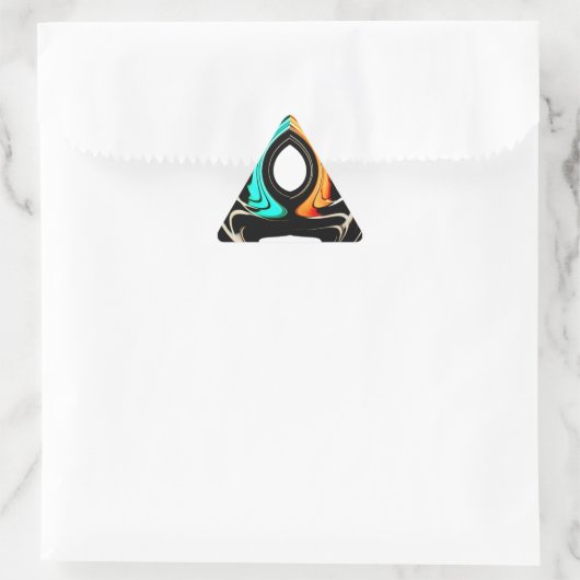 Sticker Triangulaire Belle perles Abstraites Imprimer (Sac)