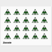 STICKER TRIANGULAIRE BELLE ROSE BLANCHE TRIANGLE (Feuille)