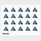 Sticker Triangulaire Belle silhouette féminine colorée illustrations (Feuille)