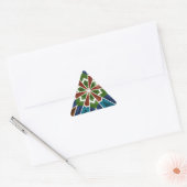Sticker Triangulaire Belle Tendance asiatique Textile Design Art (Enveloppe)