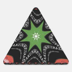 Sticker Triangulaire Belle Whirling étoiles arrière - plan Imprimer vec