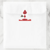 Sticker Triangulaire Belles couleurs rouge, blanc, violet, vert texture (Sac)