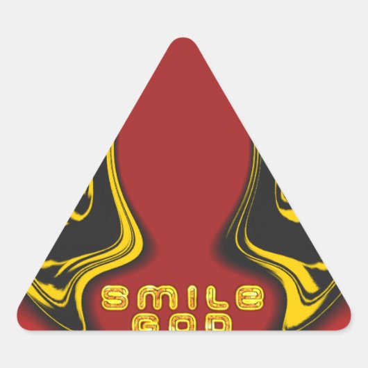 Sticker Triangulaire Bénédiction d'en haut : L'Amour de Dieu Salutation (Devant)