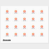 Sticker Triangulaire Bitcoin Augmentation de 2 000 000 $ (2,0 M$) Deux  (Feuille)