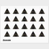 Sticker Triangulaire Black & Gold 20's Art Déco Gatsby Glam Mariage (Feuille)