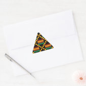 Sticker Triangulaire Black, Green, Red, et Yellow Kente Cloth (Enveloppe)