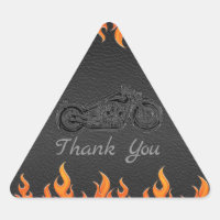 Black Leather Orange Flames Motorcycle Bière Party