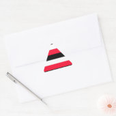 Sticker Triangulaire Black, white and red stripes (Enveloppe)
