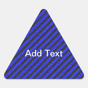 Sticker Triangulaire Bleu Noir Bleu Bleu Minces rayures diagonales