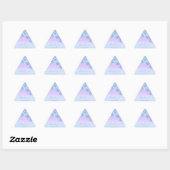 Sticker Triangulaire Bleu Rose Floral Triangle Pailleté Anniversaire de (Feuille)