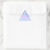 Sticker Triangulaire Bleu Rose Floral Triangle Paillettes Mariage ANNIV (Sac)