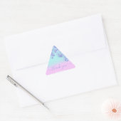 Sticker Triangulaire Bleu Rose Ombré Triangle Pailleté Anniversaire de  (Enveloppe)