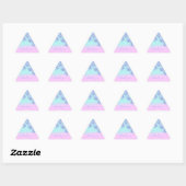 Sticker Triangulaire Bleu rose Ombré triangle Parties scintillant nupti (Feuille)