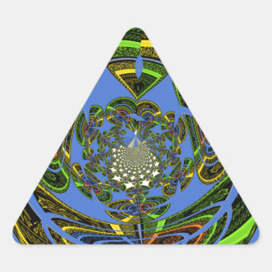 Sticker Triangulaire Bleu traditionnel