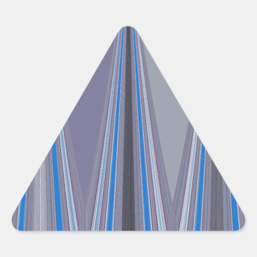 Sticker Triangulaire Bleu, violet, gris Chevron Art Imprimer (Devant)