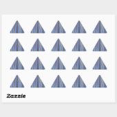 Sticker Triangulaire Bleu, violet, gris Chevron Art Imprimer (Feuille)