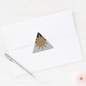 Sticker Triangulaire Blocage noir blanc et soleil Brown (Enveloppe)