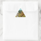 Sticker Triangulaire Blond Jaune cheval & Bunny de Pâques (Sac)