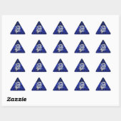 Sticker Triangulaire Blue Chrome comme Dragon Carbon Fiber Style (Feuille)