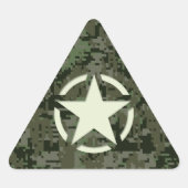 Sticker Triangulaire Bois numérique Star Stencil (Devant)