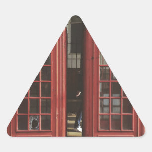 Sticker Triangulaire Boîte téléphonique Londres