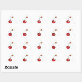 Sticker Triangulaire Bombe cerise parties scintillant (Feuille)