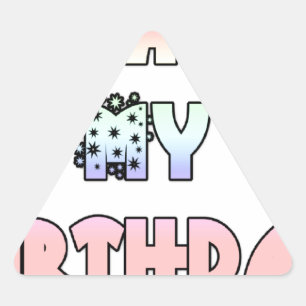 Sticker Triangulaire Bonne conception d'anniversaire
