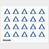 Sticker Triangulaire Bordures grandes - Alerte bleue (Feuille)