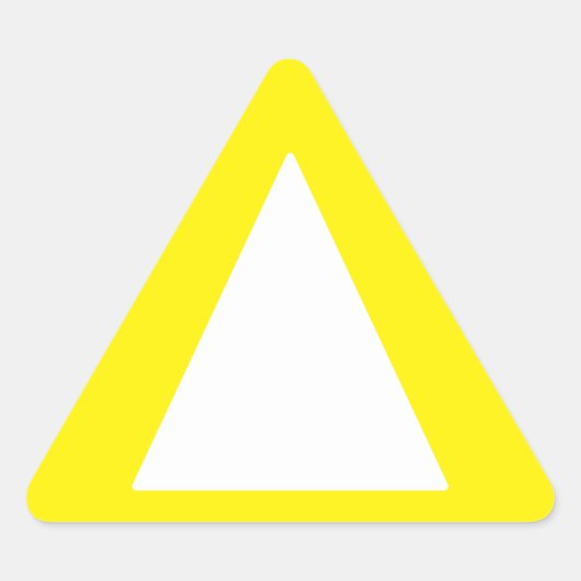 Sticker Triangulaire Bordures larges - Alerte jaune (Devant)