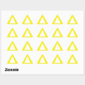 Sticker Triangulaire Bordures larges - Alerte jaune (Feuille)