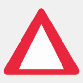 Sticker Triangulaire Bordures larges - Avertissement rouge (Devant)