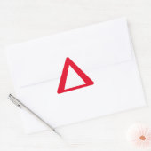 Sticker Triangulaire Bordures larges - Avertissement rouge (Enveloppe)