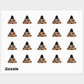 Sticker Triangulaire Bouddha Love Orange (Feuille)