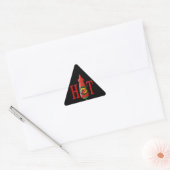 Sticker Triangulaire Bouteille de sauce chaude (Enveloppe)