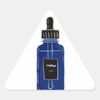 Sticker Triangulaire Bouteille de sérum