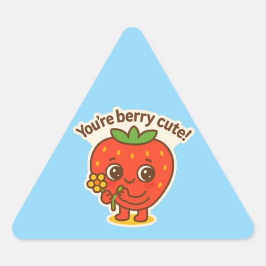 Sticker Triangulaire Bouton mignon Berry (Devant)