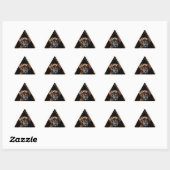 Sticker Triangulaire Boxer Lab noir et brun brindle (Feuille)