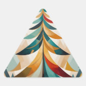 Sticker Triangulaire Branches de Noël géométriques Art Déco (Devant)