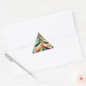 Sticker Triangulaire Branches de Noël géométriques Art Déco (Enveloppe)