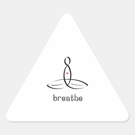 Sticker Triangulaire Breathe - Noir style fantaisie (Devant)