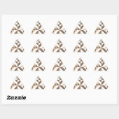 Sticker Triangulaire Brevet de Brown Beige (Feuille)
