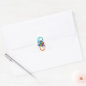 Sticker Triangulaire Bright infinity with rainbow butterfly (Enveloppe)