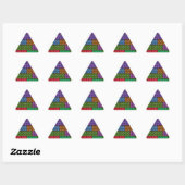 Sticker Triangulaire Briques du constructeur - Arc-en-ciel (Feuille)
