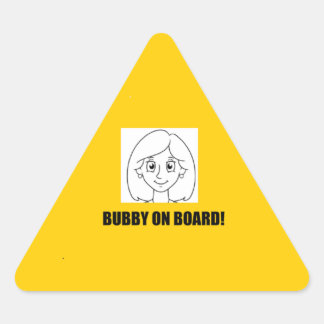 Sticker Triangulaire Bubby à bord !