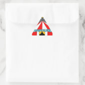 Sticker Triangulaire Cadeaux de fête de cirque (Sac)