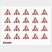 Sticker Triangulaire Cadeaux de fête de cirque (Feuille)