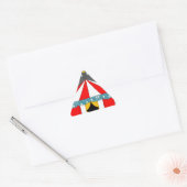 Sticker Triangulaire Cadeaux de fête de cirque (Enveloppe)