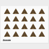 Sticker Triangulaire Café Brown Flux Kaleidoscope Art Imprimer (Feuille)